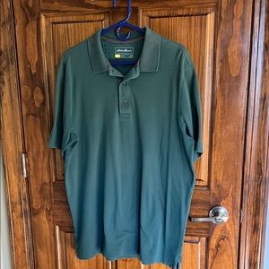 Eddie Bauer Men's Dark Green Polo Shirt